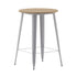 Declan Commercial Indoor/Outdoor Bar Top Table, 30" Round All Weather Poly Resin Top with Steel base