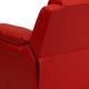 Red Vinyl |#| Deluxe Padded Contemporary Red Vinyl Kids Recliner with Storage Arms