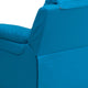 Turquoise Vinyl |#| Deluxe Padded Contemporary Turquoise Vinyl Kids Recliner with Storage Arms