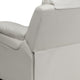 White Vinyl |#| Deluxe Padded Contemporary White Vinyl Kids Recliner with Storage Arms