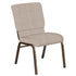 Embroidered 18.5''W Church Chair in Sammie Joe Fabric - Gold Vein Frame