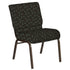 Embroidered 21''W Church Chair in Eclipse Fabric - Gold Vein Frame