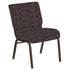 Embroidered 21''W Church Chair in Galaxy Fabric - Gold Vein Frame