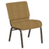Embroidered 21''W Church Chair in Georgetown Fabric - Gold Vein Frame