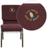 Embroidered HERCULES Series 18.5''W Church Chair with Cup Book Rack