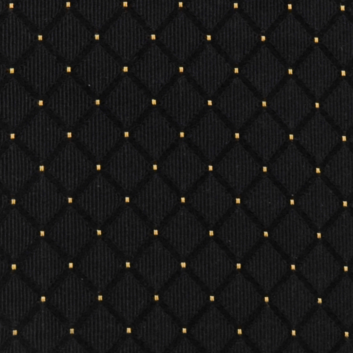 Black Dot Patterned Fabric/Gold Vein Frame |#| EMB 18.5inchW Stacking Church Chair in Black Dot Patterned Fabric - Gold Vein Frame