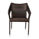 Espresso |#| All Weather Commercial Grade PE Rattan Stacking Patio Chairs in Espresso
