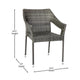 Gray |#| All Weather Commercial Grade PE Rattan Stacking Patio Chairs in Gray