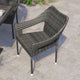 Gray |#| All Weather Commercial Grade PE Rattan Stacking Patio Chairs in Gray