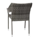 Gray |#| All Weather Commercial Grade PE Rattan Stacking Patio Chairs in Gray
