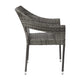 Gray |#| All Weather Commercial Grade PE Rattan Stacking Patio Chairs in Gray