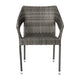 Gray |#| All Weather Commercial Grade PE Rattan Stacking Patio Chairs in Gray