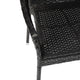Black |#| All Weather Commercial Grade PE Rattan Stacking Patio Chairs in Black