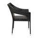 Black |#| All Weather Commercial Grade PE Rattan Stacking Patio Chairs in Black