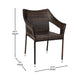 Espresso |#| All Weather Commercial Grade PE Rattan Stacking Patio Chairs in Espresso
