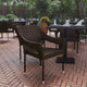 Espresso |#| All Weather Commercial Grade PE Rattan Stacking Patio Chairs in Espresso