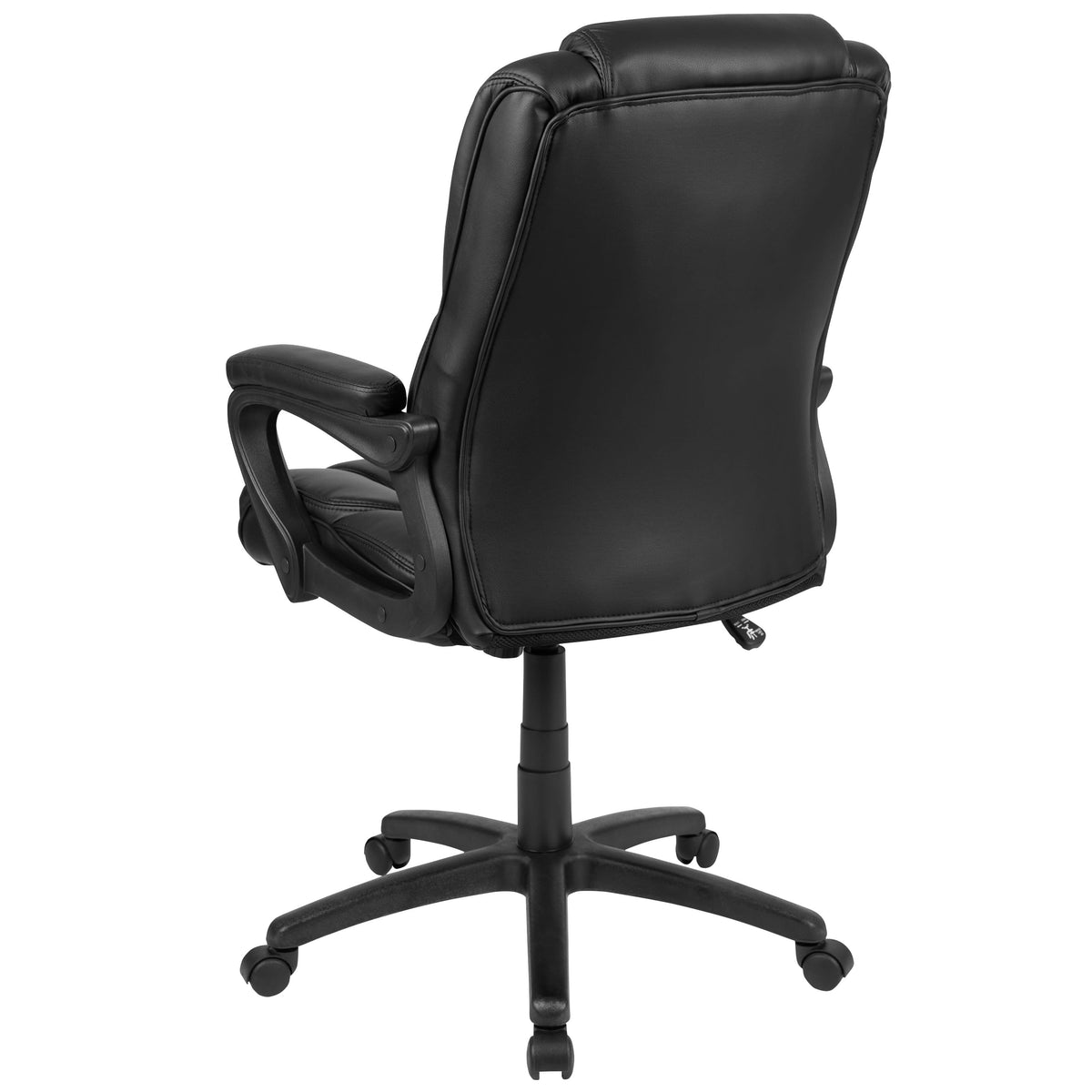 Black |#| Big & Tall 400 lb. Rated Black LeatherSoft Office Chair - Executive Office Chair