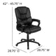 Black |#| Big & Tall 400 lb. Rated Black LeatherSoft Office Chair - Executive Office Chair