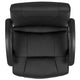 Flash Fundamentals Mid-Back Black LeatherSoft-Padded Task Office Chair with Arms
