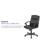 Flash Fundamentals Mid-Back Black LeatherSoft-Padded Task Office Chair with Arms