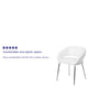 White |#| Contemporary White LeatherSoft Side Reception Chair w/Chrome Legs - Guest Chair