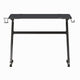 Black |#| Black Gaming Ergonomic Desk with Cup Holder and Headphone Hook