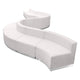 Melrose White |#| 10 PC White LeatherSoft Modular Reception Configuration w/Taut Back &Seat