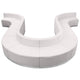Melrose White |#| 10 PC White LeatherSoft Modular Reception Configuration w/Taut Back &Seat