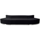 Black |#| 3 PC Black LeatherSoft Modular Reception Configuration w/Taut Back &Seat
