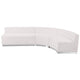 Melrose White |#| 3 PC White LeatherSoft Modular Reception Configuration w/Taut Back &Seat