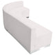 Melrose White |#| 3 PC White LeatherSoft Modular Reception Configuration w/Taut Back &Seat