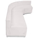 Melrose White |#| 3 PC White LeatherSoft Modular Reception Configuration w/Taut Back &Seat