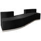 Black |#| 4 PC Black LeatherSoft Modular Reception Configuration w/Taut Back &Seat