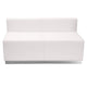 Melrose White |#| 4 PC White LeatherSoft Modular Reception Configuration w/Taut Back &Seat