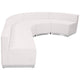 Melrose White |#| 4 PC White LeatherSoft Modular Reception Configuration w/Taut Back &Seat