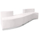 Melrose White |#| 4 PC White LeatherSoft Modular Reception Configuration w/Taut Back &Seat