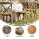 Chestnut |#| Indoor/Outdoor Commercial Grade Wood Look Resin Cross Back Chair in Chestnut