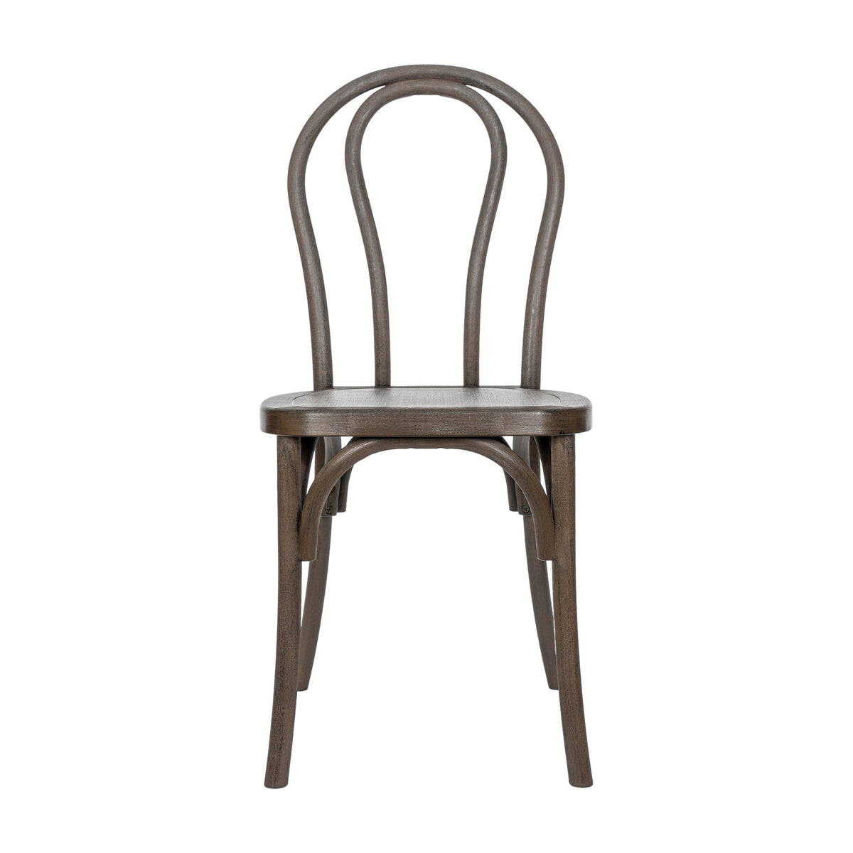 Dark Brown |#| Indoor/Outdoor Commercial Grade Wood Look Resin Thonet Style Chair in Dark Brown