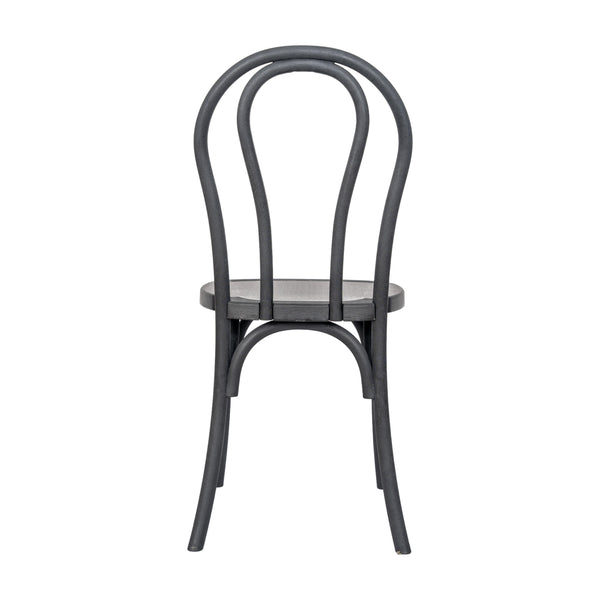 Black |#| Indoor/Outdoor Commercial Grade Wood Look Resin Thonet Style Chair in Black