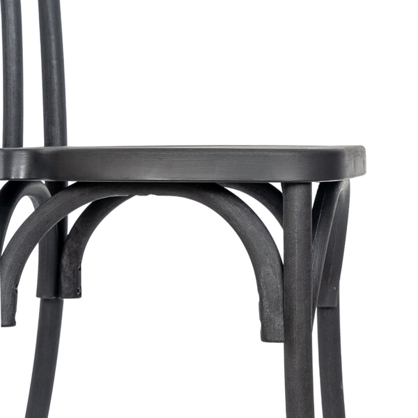 Black |#| Indoor/Outdoor Commercial Grade Wood Look Resin Thonet Style Chair in Black
