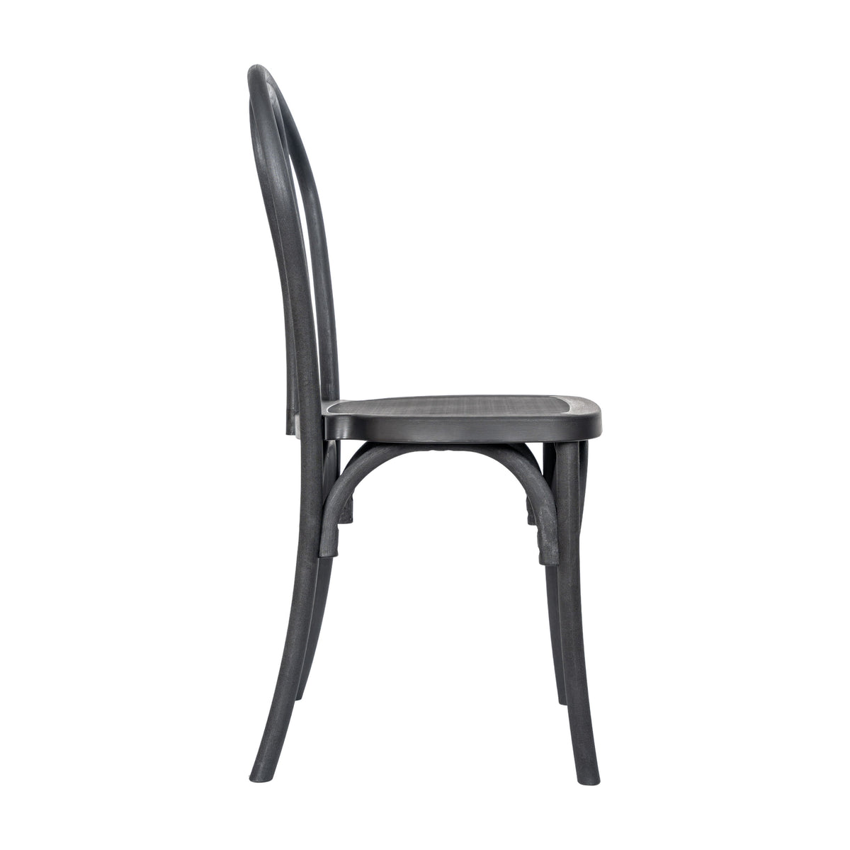 Black |#| Indoor/Outdoor Commercial Grade Wood Look Resin Thonet Style Chair in Black