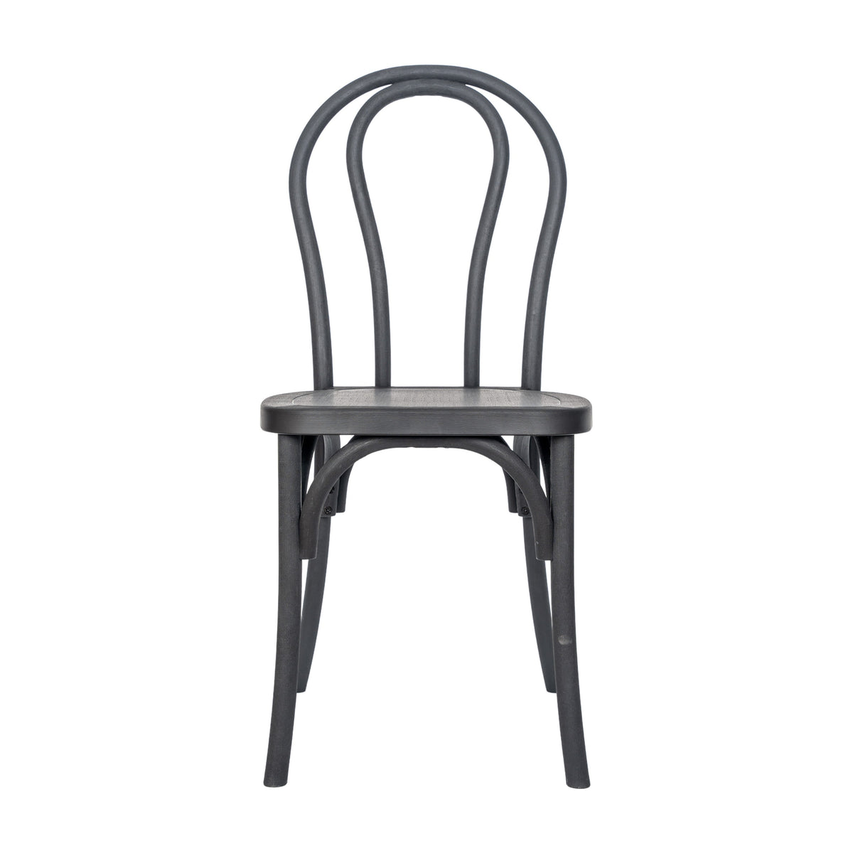 Black |#| Indoor/Outdoor Commercial Grade Wood Look Resin Thonet Style Chair in Black