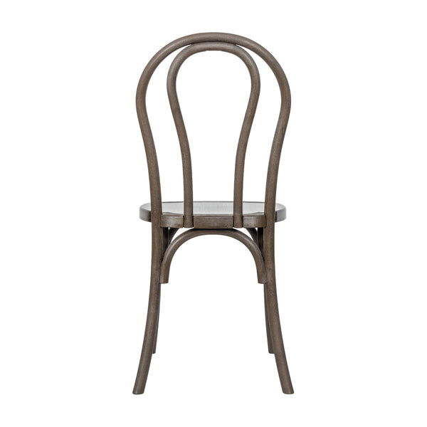 Dark Brown |#| Indoor/Outdoor Commercial Grade Wood Look Resin Thonet Style Chair in Dark Brown