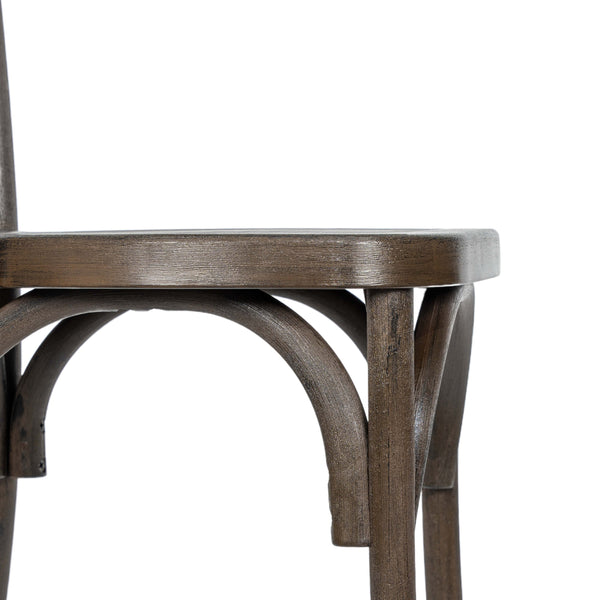 Dark Brown |#| Indoor/Outdoor Commercial Grade Wood Look Resin Thonet Style Chair in Dark Brown