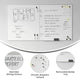 72" x 40" |#| 72x40 Aluminum Magnetic Dry Erase Board with Wall Mount, Marker Tray