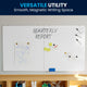 72" x 40" |#| 72x40 Aluminum Magnetic Dry Erase Board with Wall Mount, Marker Tray