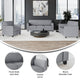 Gray |#| Reception Set in Gray with Clean Line Stitched Frame - Hospitality Seating