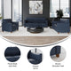 Navy |#| Reception Set in Navy with Clean Line Stitched Frame - Hospitality Seating