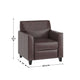 Brown |#| Reception Set in Brown with Clean Line Stitched Frame - Hospitality Seating
