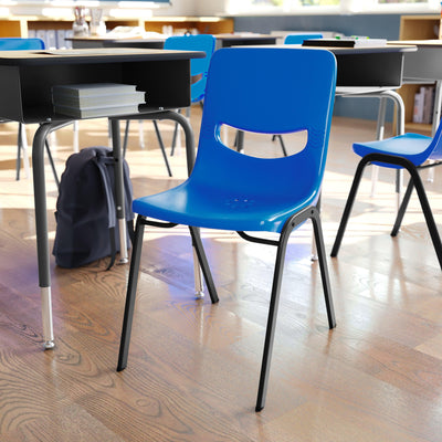 HERCULES Heavy-Duty Flex Comfort Stack Classroom Chair with Powder-Coated Frame with Ergonomic Back and Seat - View 2